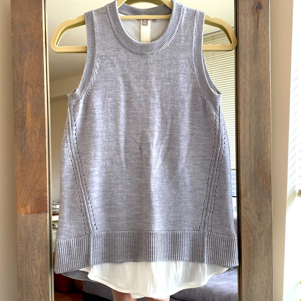 Athleta Mixed Media Sleeveless Sweater